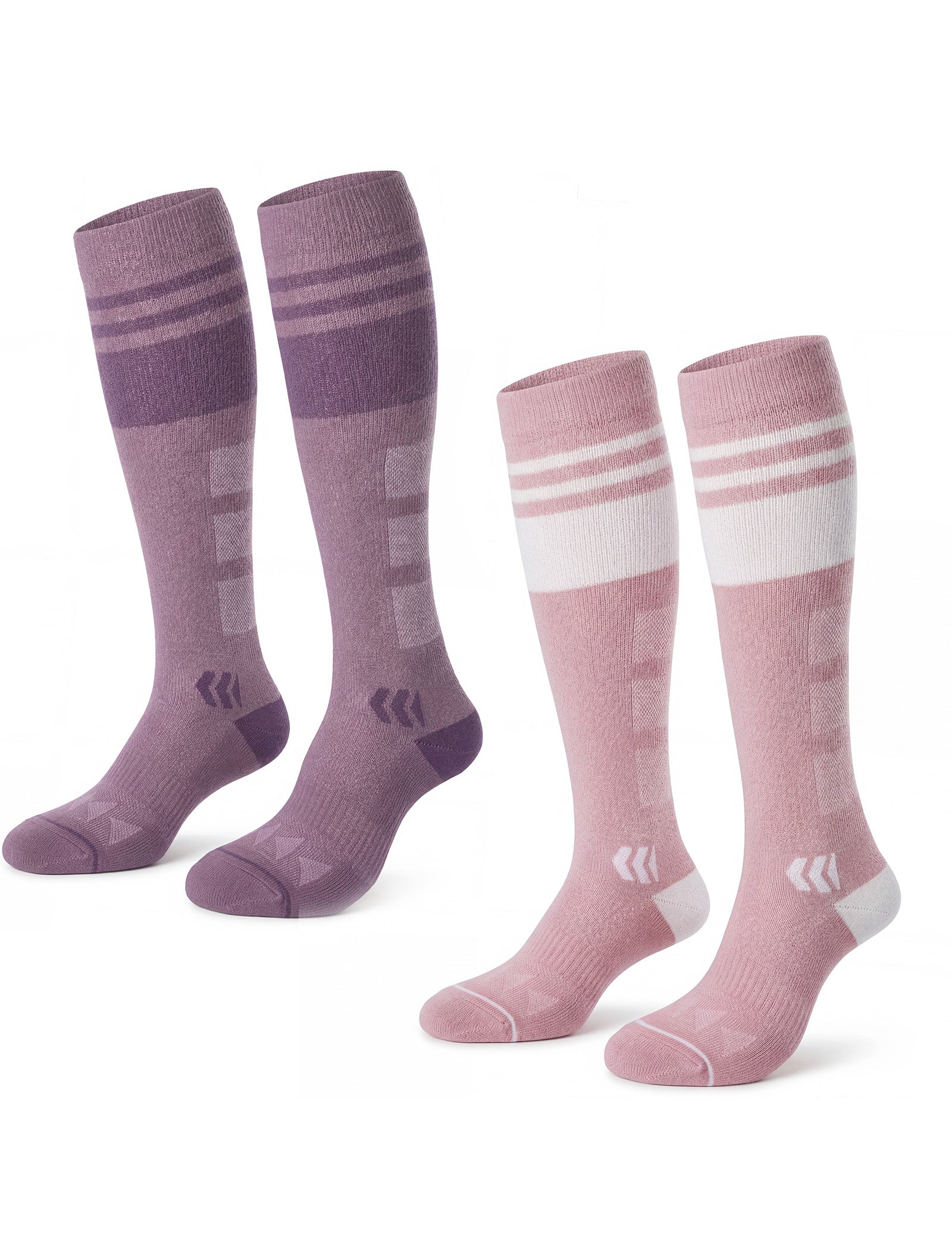 Momcozy Wide Calf Compression Socks 20-30mmHg for Sports 2 Pairs (Classic 73)